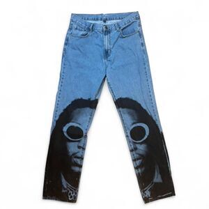TAKEOFF Print Denim Jeans